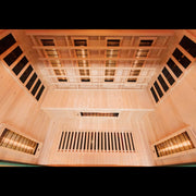 miracle 4 person far infrared sauna interior with heater panels 