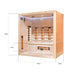 miracle sauna 4 person far infrared sauna with dimensions labelled 