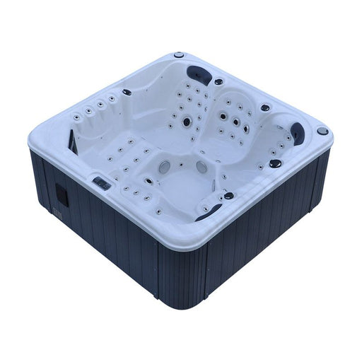North River Spas Hydro hot tub, angled view