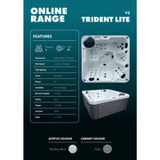 Trident Lite V2 hot tub, detail view
