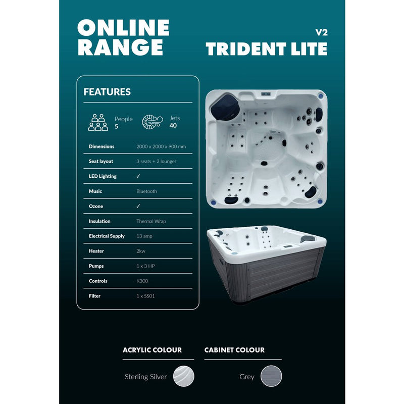 Trident Lite V2 hot tub, detail view
