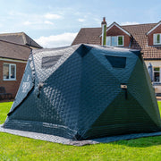 PortaSauna HEXXL 10 person outdoor portable sauna tent, front view