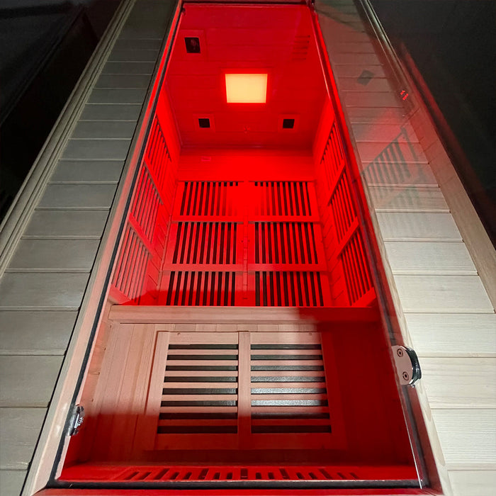 Insignia KY004 sauna, low angle view