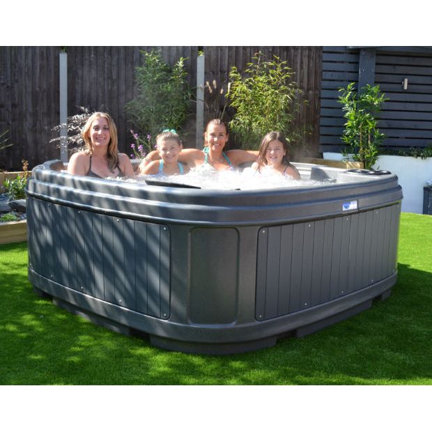 RotoSpa DuraSpa S160 hot tub, angled view