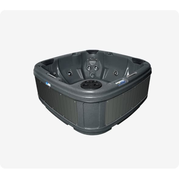 RotoSpa DuraSpa S160 hot tub in dark grey with grey panels