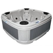 RotoSpa DuraSpa S160 6 person hot tub in light grey with grey panels