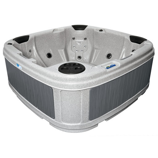 RotoSpa DuraSpa S160 6 person hot tub in light grey with grey panels