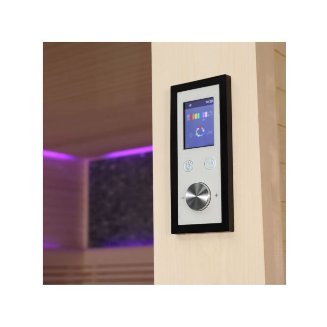 Fonteyn Luxor 220 black stone sauna digital control panel