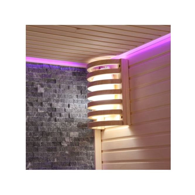 Fonteyn Luxor 220 black stone sauna, glass door