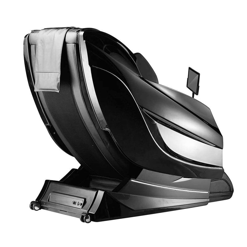 Sasaki 10 Series Royal King 6D massage chair in black, reclined position