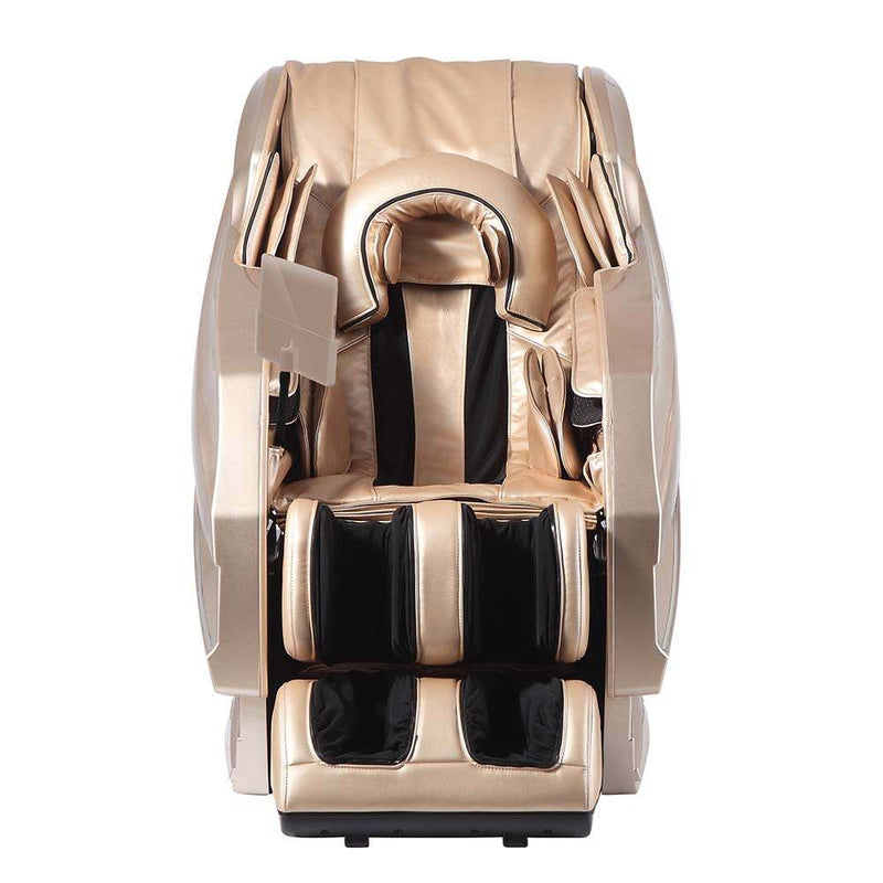 Sasaki 10 Series Royal King 6D massage chair in champagne gold, side view