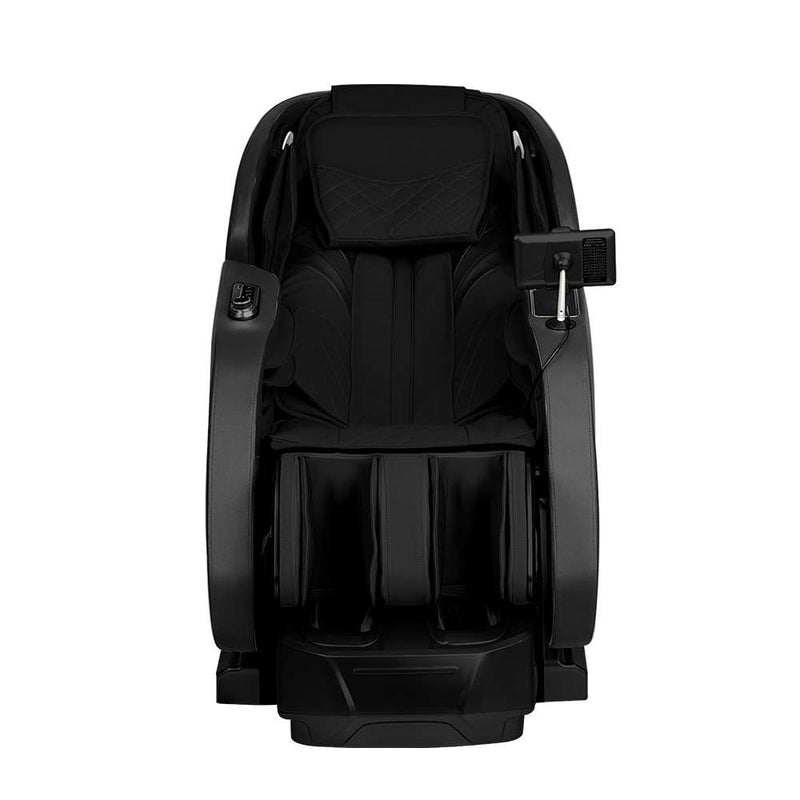 Sasaki 9 Series 6D AI massage chair in black, angled view