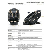 Sasaki 9 Series Royal King 5D massage chair in black, angled view