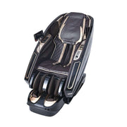Sasaki 9 Series Royal King 5D massage chair in black, reclined position