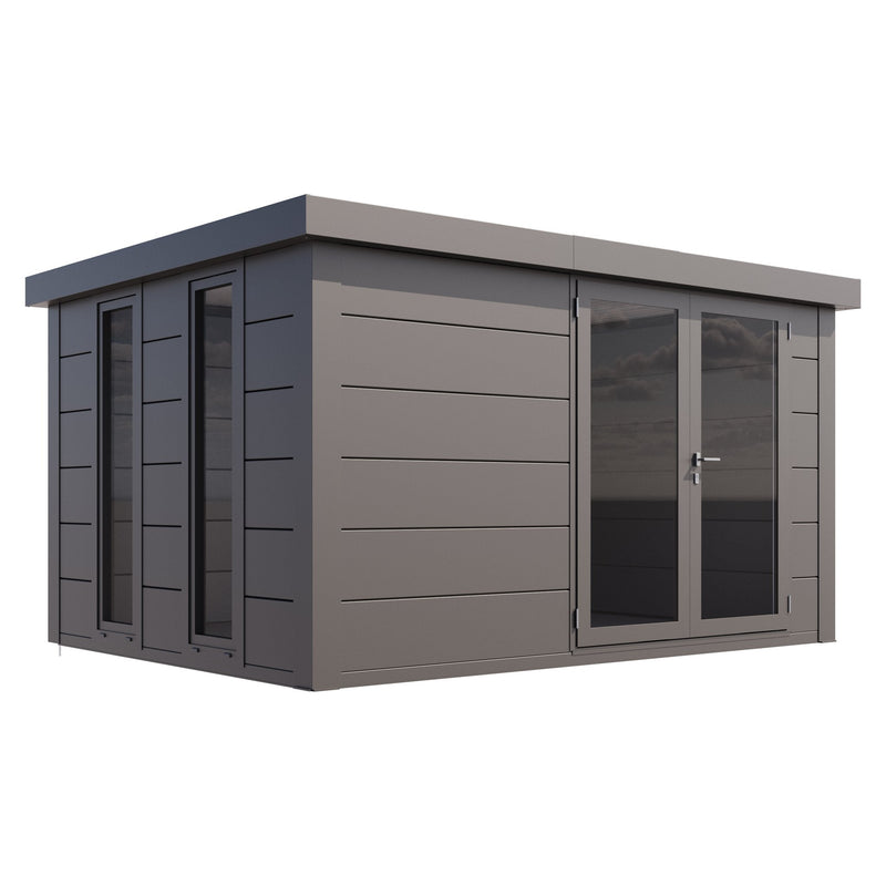 Telluria Luminato 3930 garden room in anthracite grey, 4m by 3m with 175cm double glazed doors