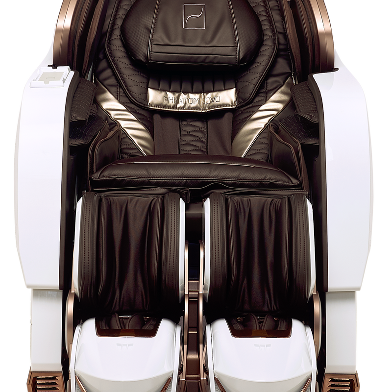VComfort Bodyfriend Phantom Rovo 4D XD Pro massage chair in black, reclined position