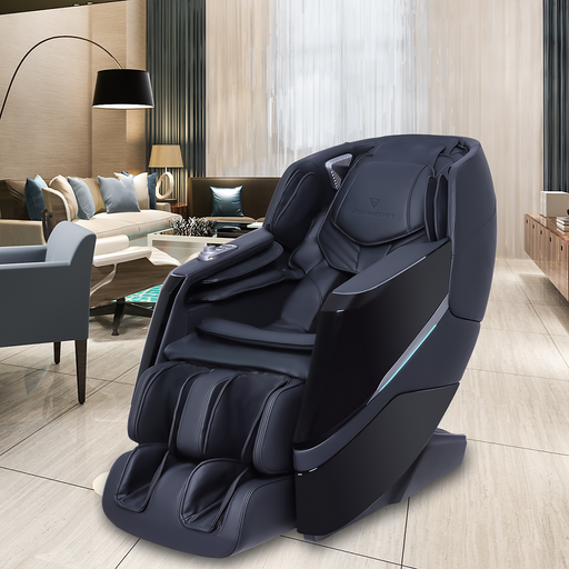 VComfort Dreamliner 4D Hyperbolic massage chair in black, front view