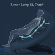 VComfort iSupreme Max 4D Special Edition massage chair in black, angled view