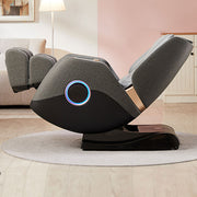 VComfort Kalkoona Max SL 3D Shiatsu massage chair in black, reclined position