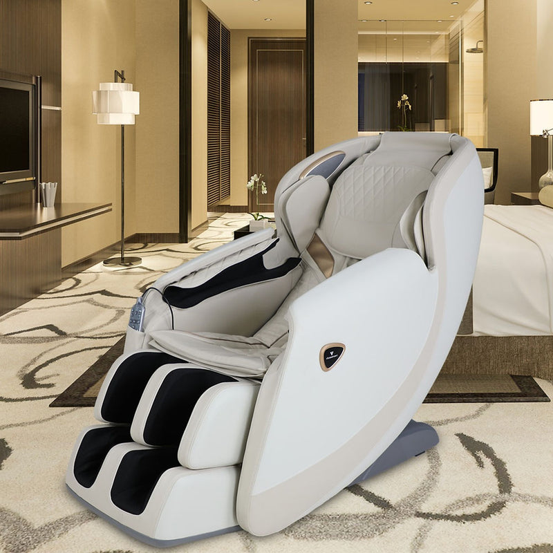VComfort T-Rok massage chair in black, angled view