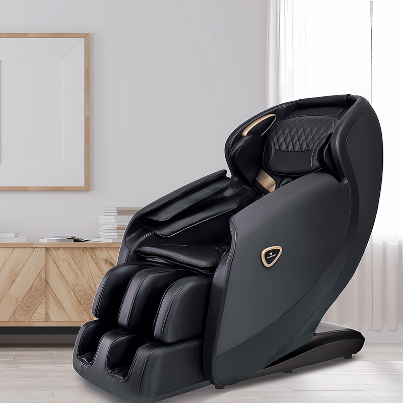 VComfort T-Rok massage chair in black, front view