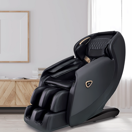 VComfort T-Rok massage chair in black, front view