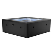 Wave Garda 4 Person hot tub in charcoal black, full view