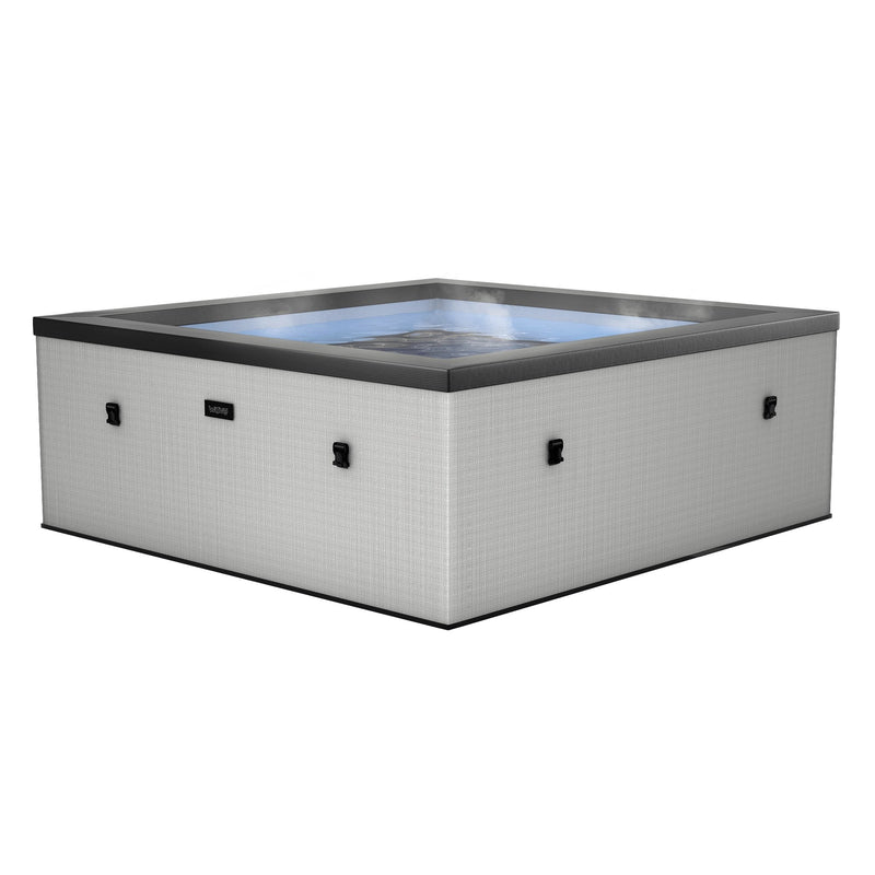 Wave Garda 4 Person hot tub in graphite grey, full view
