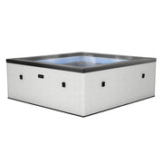 Wave Garda 4 Person hot tub in pebble white, full view